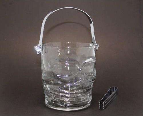 Büro Ev Ofis İçecek Keyfi için Kuru Kafa Tasarımlı Cam Buzluk Kovası