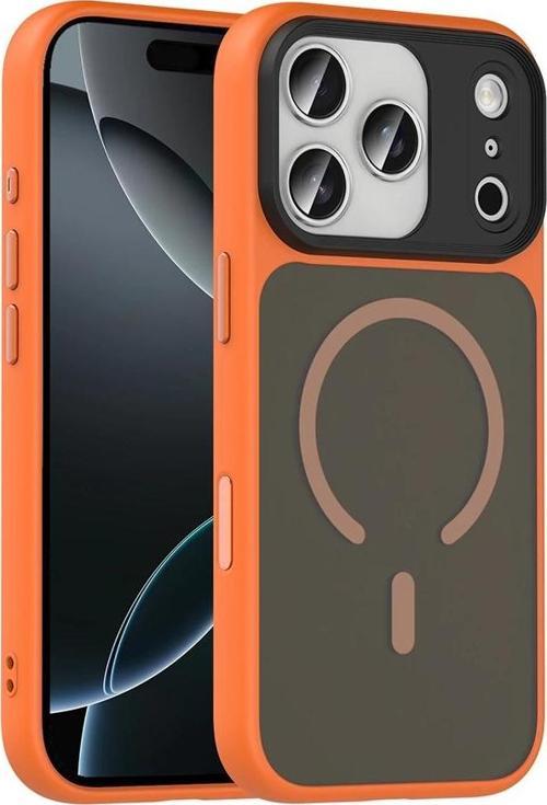 Apple iPhone 17 Pro Kılıf Mat Arka Yüzey Wireless Şarj Özellikli Zore Flet M-safe Kapak
