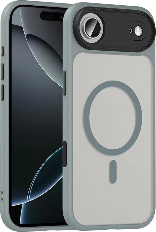 Apple İphone 17 Air Kılıf Mat Arka Yüzey Wireless Şarj Özellikli Zore Flet M-Safe Kapak
