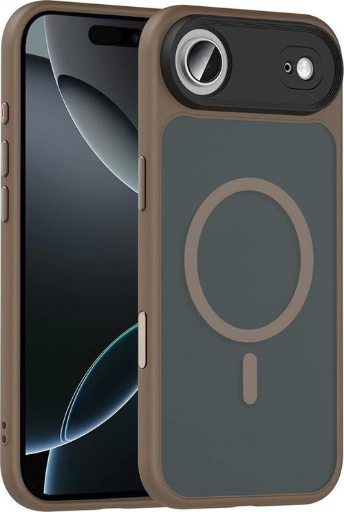 Apple İphone 17 Air Kılıf Mat Arka Yüzey Wireless Şarj Özellikli Zore Flet M-Safe Kapak