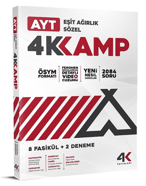 4K 2026 Ayt Eşit Ağrılık - Sözel Kamp Kitabı