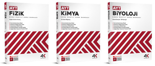 4K 2026 Ayt Fizik + Kimya + Biyoloji Soru Bankası Seti 5 Kitap