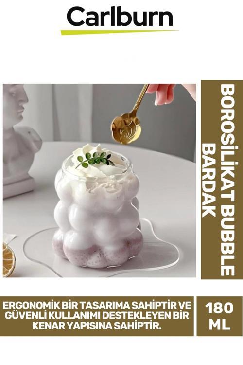 Özel Üretim Şeffaf İnce Isıya Karşı Dirençli Çay Kahve Su Dayanıklı Borosilikat Bubble Bardak