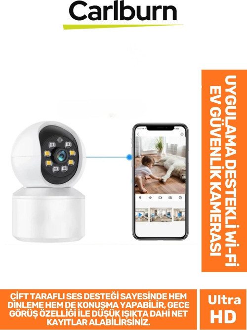 Çift Yönlü Dinleme Konuşma Gece Görüş 360 Derece Panoramik Uygulama Destek Wi-Fi Ev Güvenlik Kamera