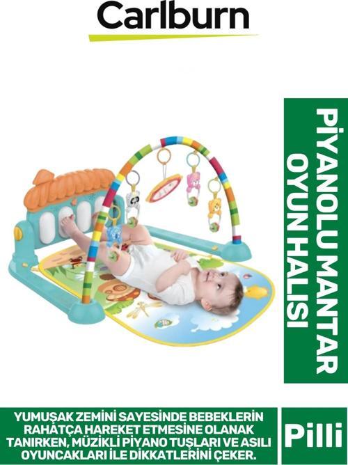 Özel Üretim Yumuşak Zemin Asılabilir Oyuncak Alanı Pilli Bebek Çocuk Piyanolu Mantar Oyun Halısı