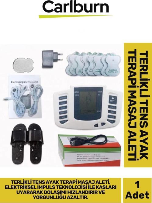 Premium Elektriksel İmpuls Kas Rahatlatıcı Sinir Nokta Terlikli Tens Ayak Terapi Masaj Aleti