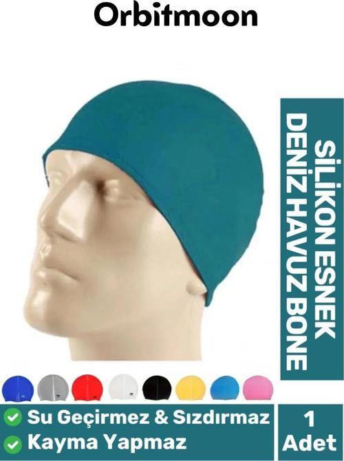 Yeni Seri Kaymaz Su Geçirmez Sızdırmaz Silikon Yüzücü Elastik Yüzme Şapkası Havuz Deniz Bonesi