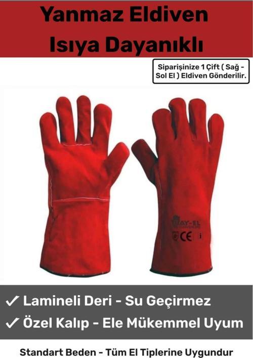 Premium Ürün Kaynak Yangın İçin Yanmaz Su Geçirmez Isıya Dayanıklı Eldiven Çok Amaçlı Deri Eldiven