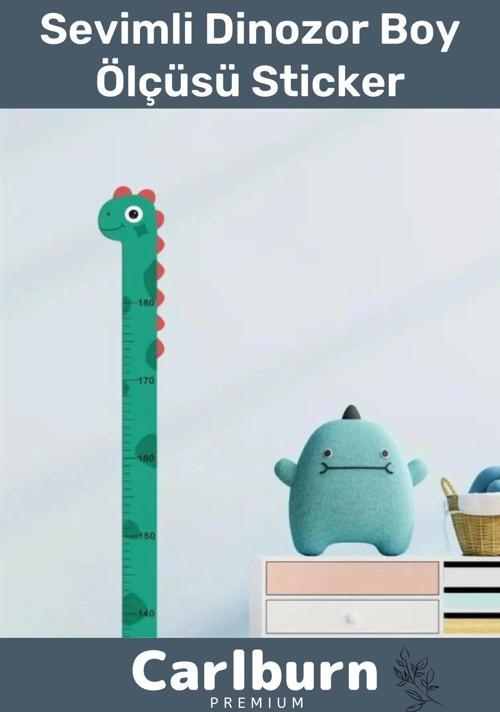 Özel Üretim İz Bırakmayan Çift Taraflı Bantlı Silinebilir Ev Sevimli Mavi Dinozor Boy Ölçüsü Sticker