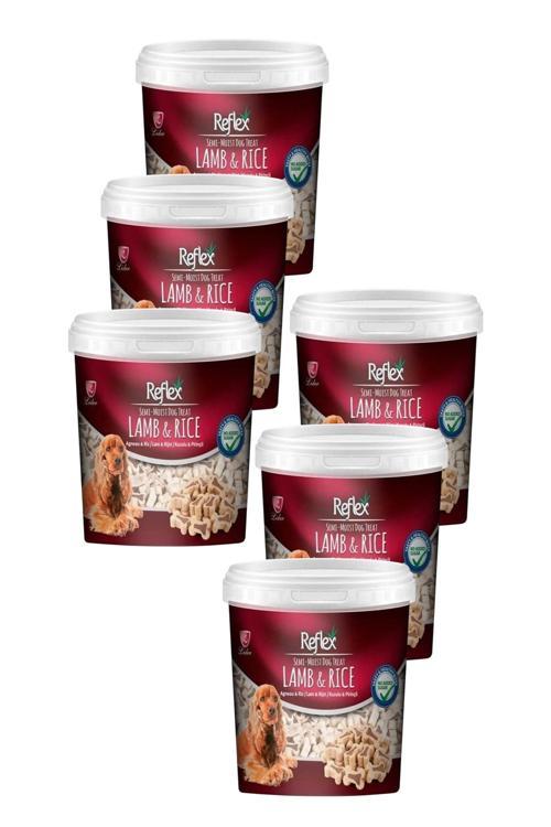Semi Moist Kuzulu ve Pirinçli Kemik Şekilli Köpek Ödül Maması 500 gr Altılı Paket