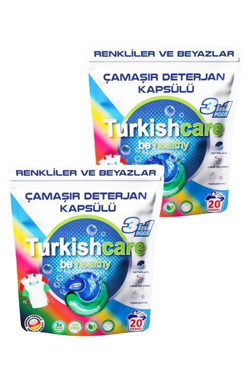 Hepsi Bir Arada Renkli ve Beyazlar İçin Çamaşır Deterjan Kapsülü Pods 20 x 2 40 Yıkama