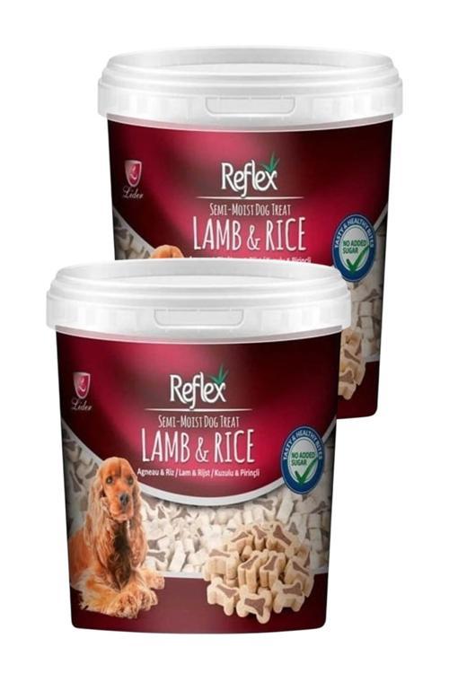 Semi Moist Kuzulu ve Pirinçli Kemik Şekilli Köpek Ödül Maması 500 gr İkili Paket