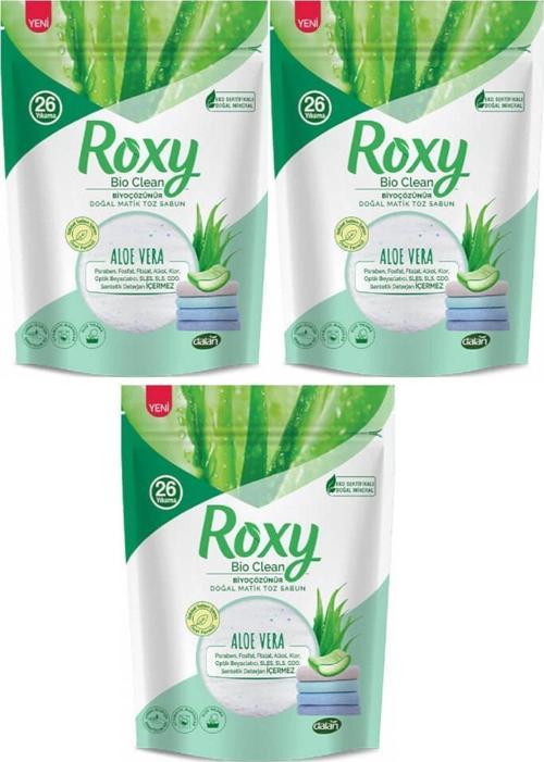 Roxy Bio Clean Doğal Matik Toz Sabun Aloe Vera 800 Gr 3 Adet