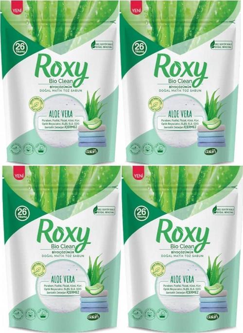 Roxy Bio Clean Doğal Matik Toz Sabun Aloe Vera 800 Gr 4 Adet