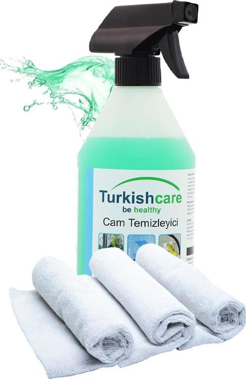 Cam Temizleyici Sprey ve 3’lü Ithal Mikrofiber Bez Temizlik Paketi
