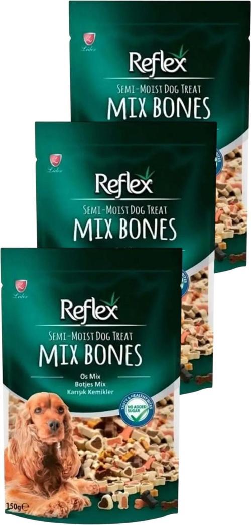 Semi Moist Karışık Kemikler Yarı Yumuşak Köpek Ödül Maması 150 gr Üçlü Paket