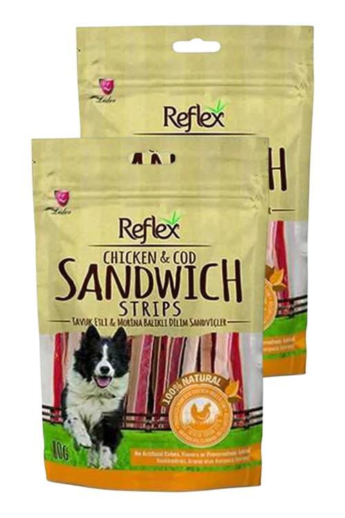 Tavuklu ve Morina Balıklı Sandviç Çubuk Köpek Ödül Maması 80gr İkili Paket