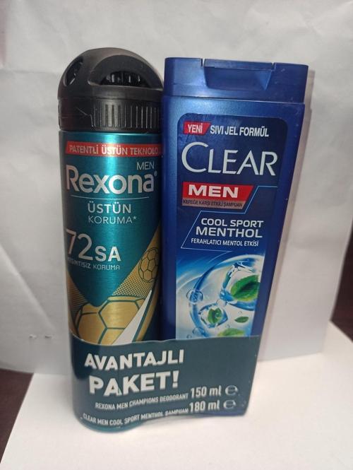 Deodorant Champıons Üstün Koruma Men 150ml+clear Cool Sport Menthol 150ml Şampuan