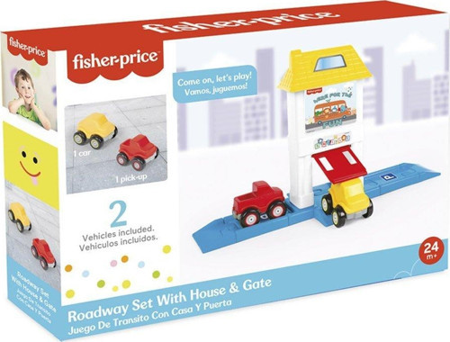 1824 FISHER PRICE ROADWAY SET with HOUSE - G