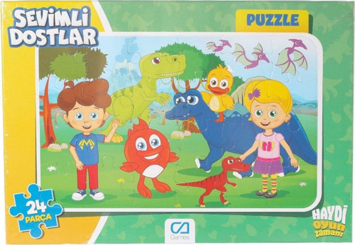CAFRM-5121-5122 Sevimli Dostlar Frame Puzzle 24 Parça