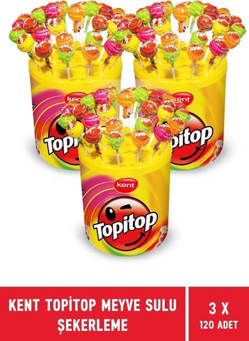 Tofita Topitop Meyve Sulu Şekerleme 120'li Kavanoz - 3 Adet