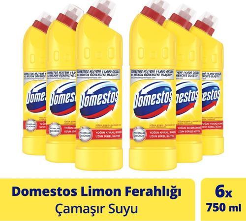 Çamaşır Suyu Limon Ferahlığı 750 ml 6 Adet