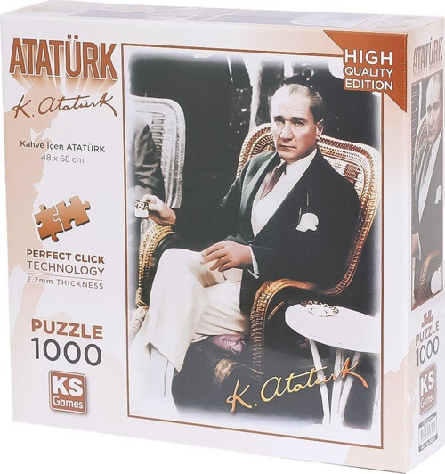 20727 Kahve İçen Atatürk 1000 Parça Puzzle -KS Puzzle