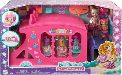 HPB34 Enchantimals Kedi Temalı Moda Otobüsü
