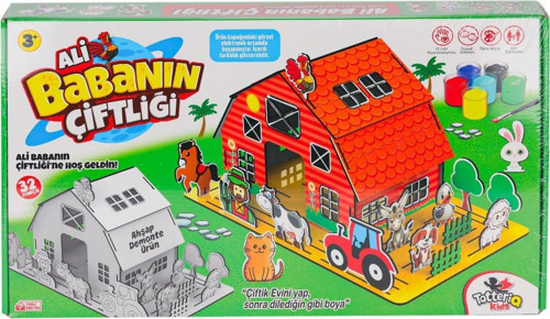 8202 Ali Babanın Çiftliği 3D Puzzle ve Boyama -Totteriq