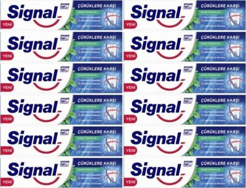 Sıgnal Çürüklere Karşı Nane Ferahlığı Diş Macunu 100ml 12 Adet