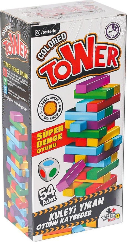 7315 Renkli Tower Süper Denge Oyunu -Totteriq