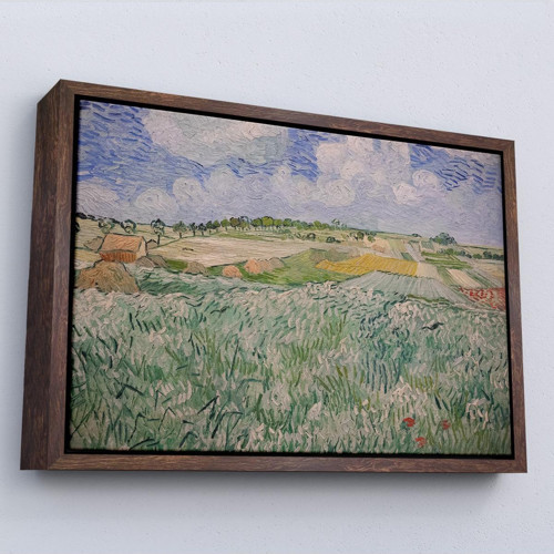 Çerçeveli Vincent Van Gogh - Auvers Yakınlarındaki Ova Tablosu - Plain Near Auvers-7162