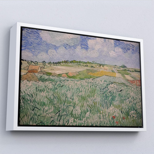 Çerçeveli Vincent Van Gogh - Auvers Yakınlarındaki Ova Tablosu - Plain Near Auvers-7162