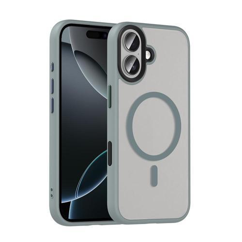 iPhone 17 Kılıf Mat Arka Yüzey Wireless Şarj Özellikli Flet M-safe Kılıf