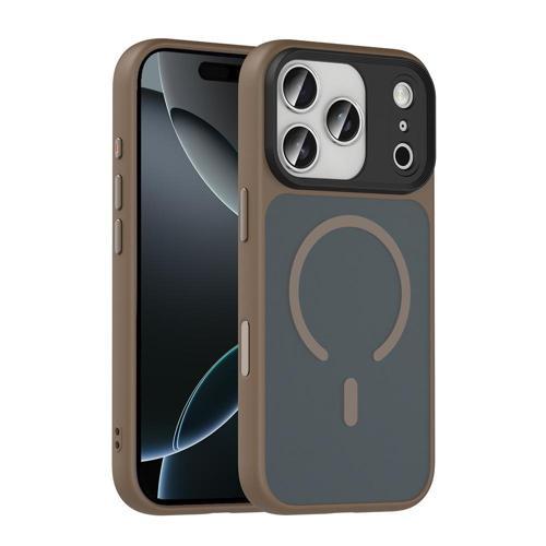 iPhone 17 Pro Max Kılıf Mat Arka Yüzey Wireless Şarj Özellikli Flet M-safe Kılıf