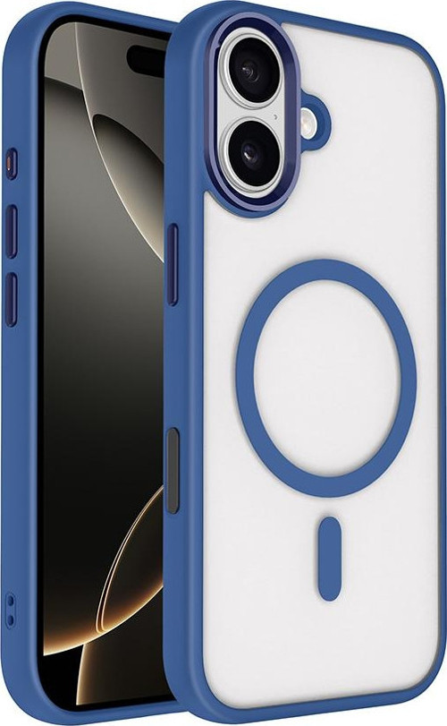 iPhone 17 Kılıf Wireless Şarj Özellikli Krom M-safe Silikon Kılıf