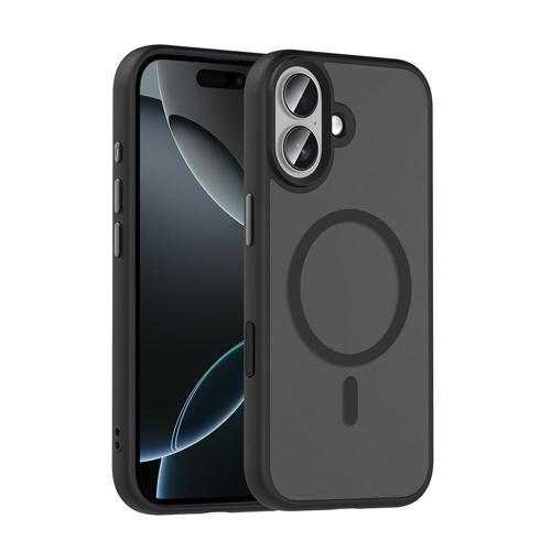 iPhone 17 Kılıf Mat Arka Yüzey Wireless Şarj Özellikli Flet M-safe Kılıf
