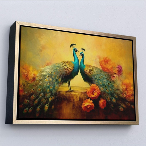 Çerçeveli Tavus Kuşları Tablosu-7206