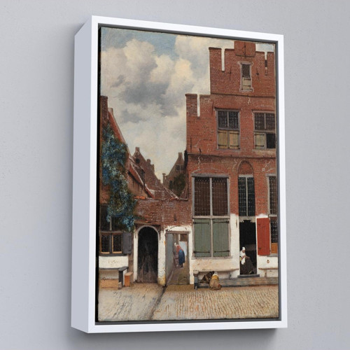 Çerçeveli Johannes Vermeer - Küçük Sokak Tablosu-7472