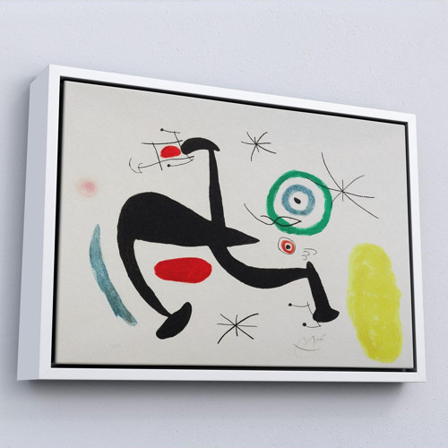 Çerçeveli Joan Miro - Tosca Şarkısını Söyleyen Geyik Tablo-7089
