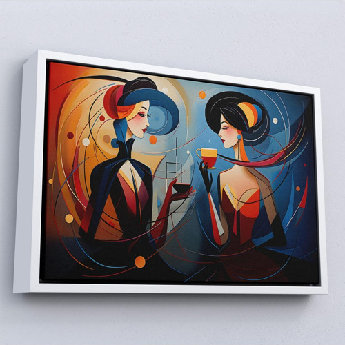 Çerçeveli Kandinsky Tarzı Güzel Kadınlar Tablosu-7248