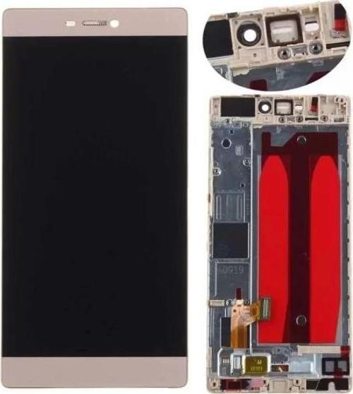 Huawei Uyumlu P8 Lcd Ekran Dokunmatik Gold Çıtalı