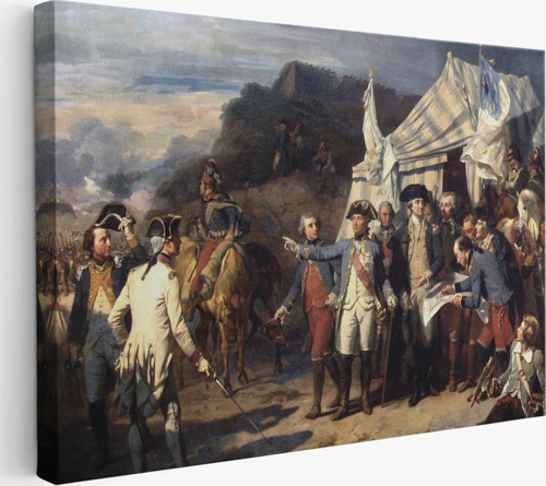 Yorktown Kuşatması Tablosu - Couder Yorktown Versailles-6546