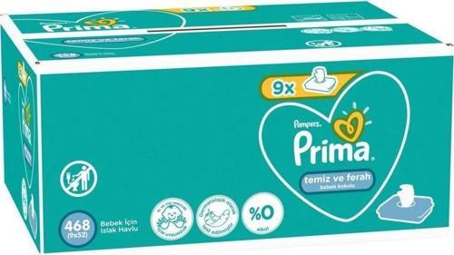 Nessiworld Prima Temiz ve Ferah Islak Havlu Mendil 9'Lu 468 Yaprak