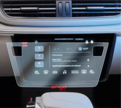 TOGG T10F 8 inç Kumanda Ekran Koruyucu Nano Parlak Şeffaf