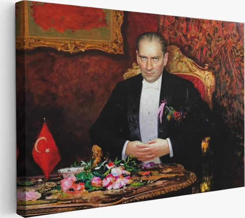 Keskin Bakışlı Atatürk Tablosu-6553