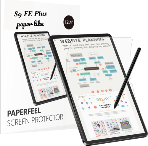 Galaxy Tab S9 FE Plus SM-X610 Uyumlu Gerçek Kağıt Hissi Parlama Önleyici Paper Like Ekran Koruyucu
