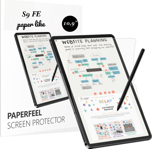 Galaxy Tab S9 FE SM-X510 Uyumlu Gerçek Kağıt Hissi Parlama Önleyici Paper Like Ekran Koruyucu