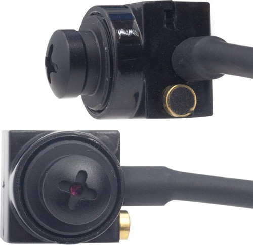 3.6MM 800 TVL 1/4 SENSOR MİKROFONLU SİYAH VİDA MODEL MİNİ KAMERA (81) (K246)