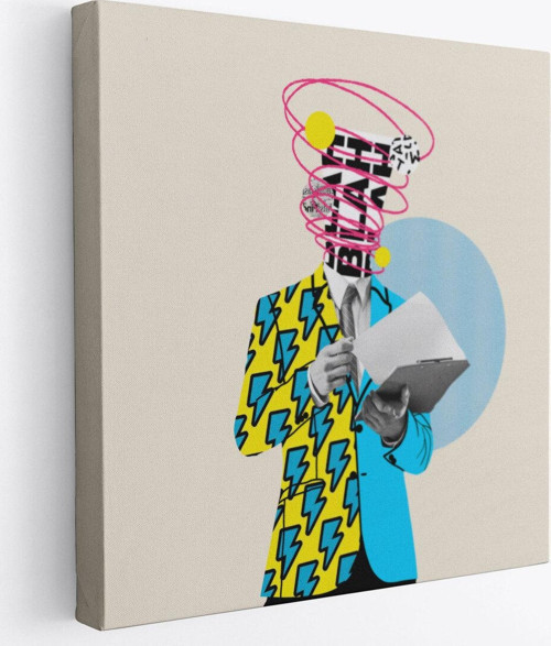 Çizgi Roman Kahramanı Kahvesini Yudumluyor Pop Art Kanvas Tablo-5800